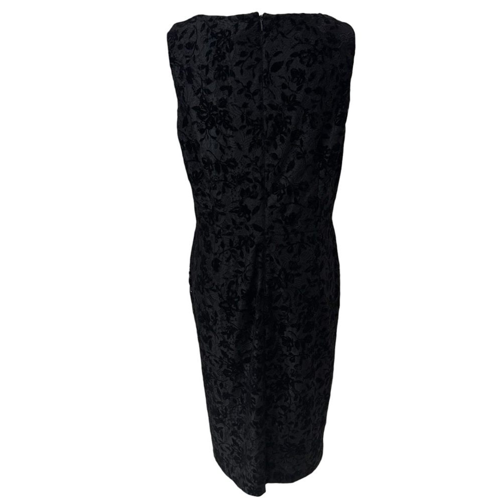 Lauren Black Lace Velvet Dress 12 - Picture 8 of 11